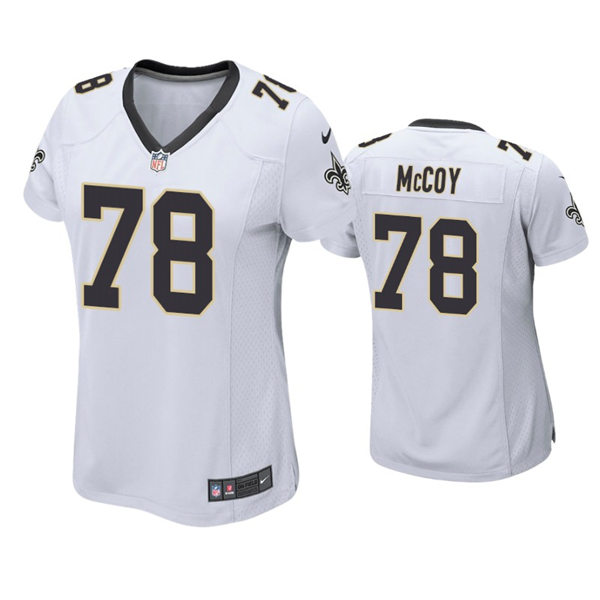 Womens New Orleans Saints #78 Erik McCoy Nike White Limited Jersey