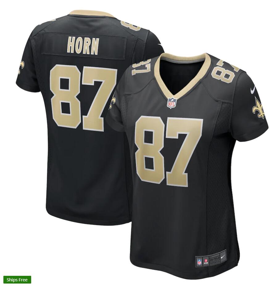 Womens New Orleans Saints Retired Player #87 Joe Horn Nike Black Limited Jersey 