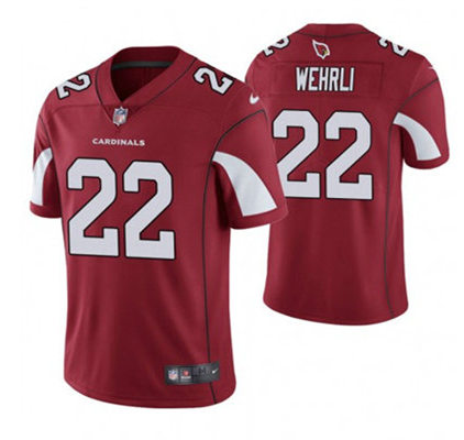Mens Arizona Cardinals Retired Player #22 Roger Wehrli Nike Cardinal Vapor Limited Jersey