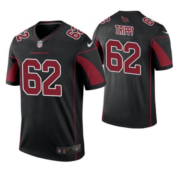Mens Arizona Cardinals Retired Player #62 Charley Trippi Nike Black Color Rush Legend Jersey