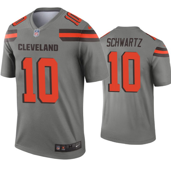 Mens Cleveland Browns #10 Anthony Schwartz Nike Gray Inverted Legend Jersey