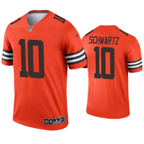 Mens Cleveland Browns #10 Anthony Schwartz Nike Orange 2021 Inverted Legend Jersey