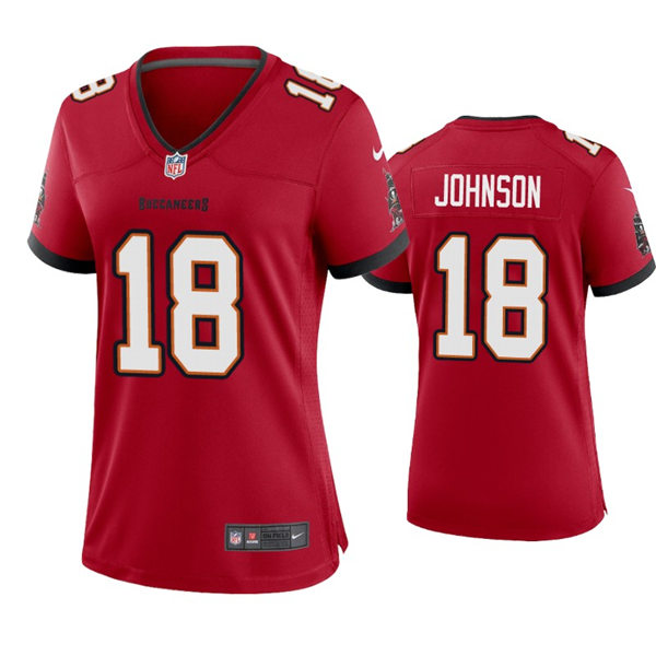 Womens Tampa Bay Buccaneers #18 Tyler Johnson Nike Red Limited Jersey