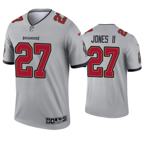Mens Tampa Bay Buccaneers #27 Ronald Jones II Nike Gray Inverted Legend Jersey