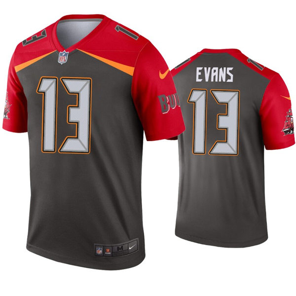 Mens Tampa Bay Buccaneers #13 Mike Evans Nike Red Pewter Inverted Legend Jersey
