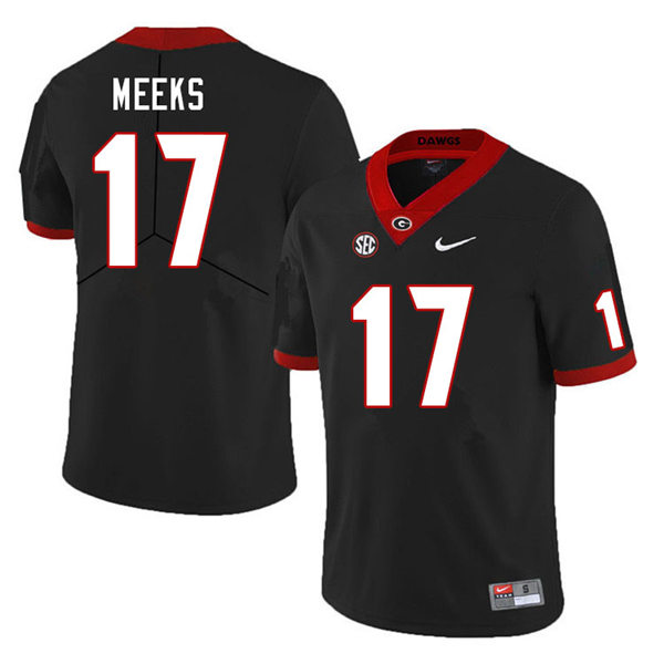 Mens Georgia Bulldogs #17 Jackson Meeks Nike Black College Football Game jersey