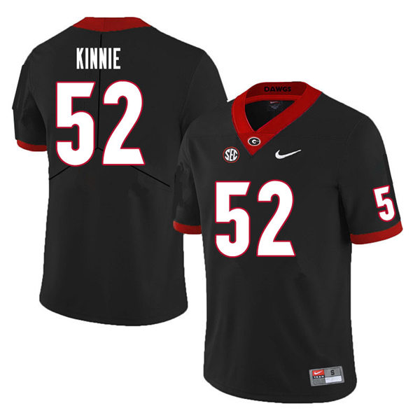Mens Georgia Bulldogs #52 Cameron Kinnie Nike Black College Football Game jersey