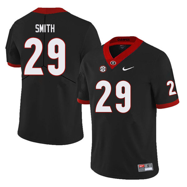 Mens Georgia Bulldogs #29 Christopher Smith Nike Black College Football Game jersey
