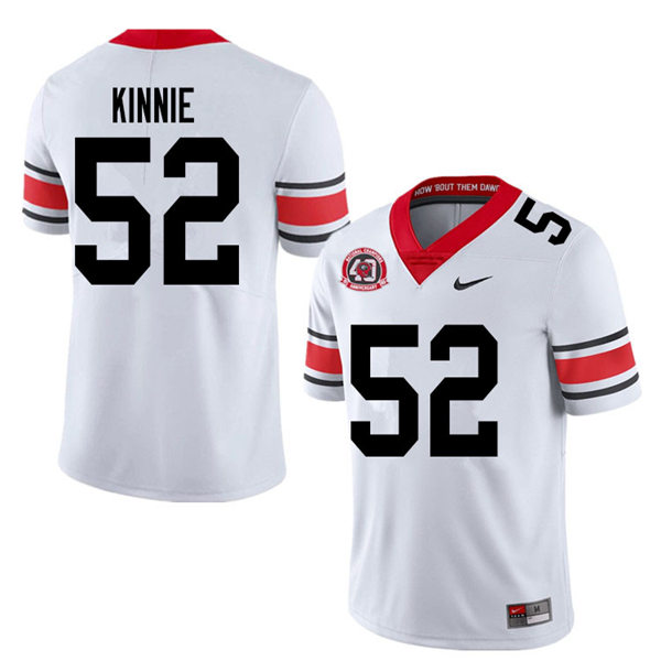 Mens Georgia Bulldogs #52 Cameron Kinnie Nike 40th anniversary white alternate football jersey
