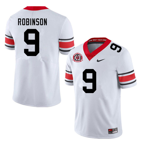 Mens Georgia Bulldogs #9 Justin Robinson Nike 40th anniversary white alternate football jersey