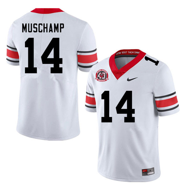 Mens Georgia Bulldogs #14 Jackson Muschamp Nike 40th anniversary white alternate football jersey