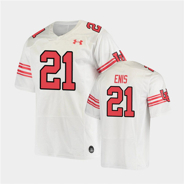 Mens Utah Utes #21 Solomon Enis Under Armour 2021 White Retro Throwback Football Jersey