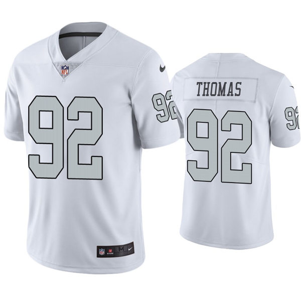 Mens Las Vegas Raiders #92 Solomon Thomas Nike White Color Rush Legend Player Jersey
