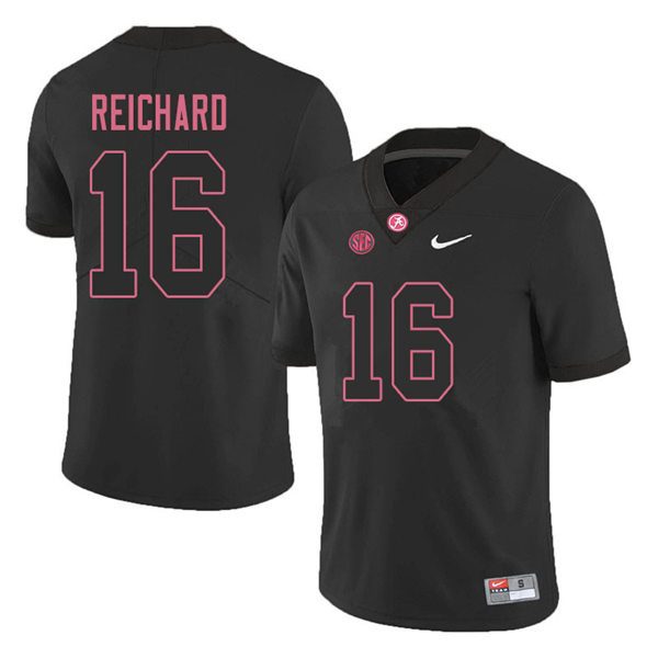 Mens Alabama Crimson Tide #16 Will Reichard Nike Blackout College Football Game Jersey