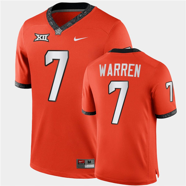 Mens Oklahoma State Cowboys #7 Jaylen Warren  Nike Orange College Football Jersey