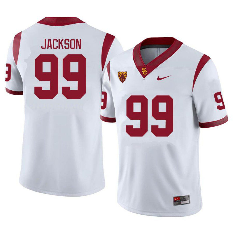 Mens USC Trojans #99 Drake Jackson  Nike White Limited Football Performance Jersey