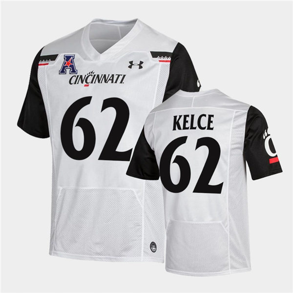 Mens Cincinnati Bearcats #62 Jason Kelce Under Armour White College Football Game Jersey