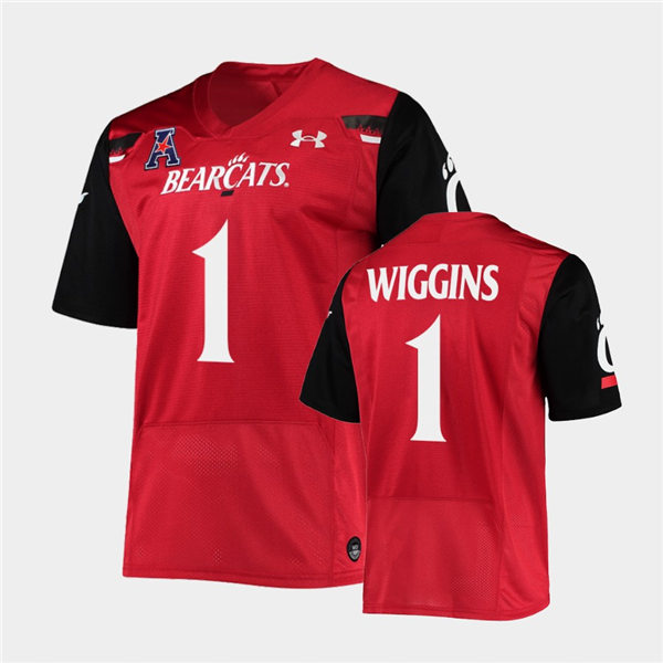 Mens Cincinnati Bearcats #1 James Wiggins Under Armour Red College Football Game Jersey