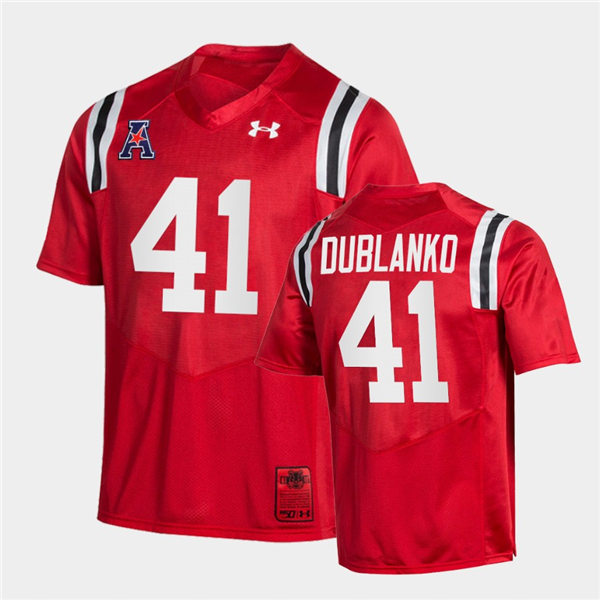 Mens Cincinnati Bearcats #41 Joel Dublanko Under Armour Red Retro College Football Jersey