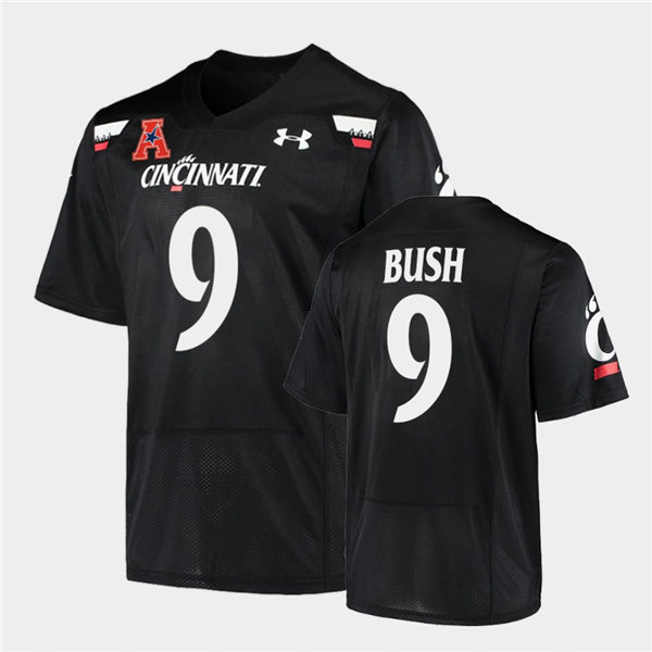 Mens Cincinnati Bearcats #9 Arquon Bush Under Armour Black College Football Game Jersey