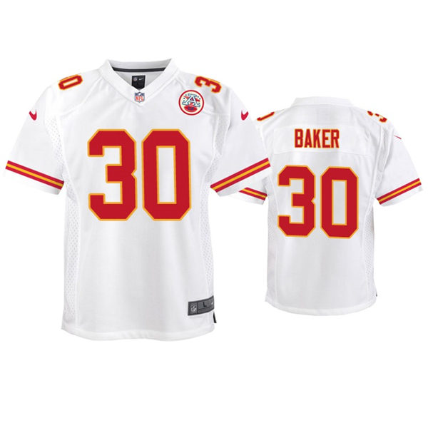 Youth Kansas City Chiefs #30 Deandre Baker Nike White Limited Jersey