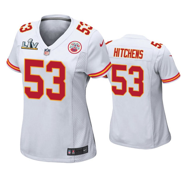 Womens Kansas City Chiefs #53 Anthony Hitchens Nike White Limited Jersey