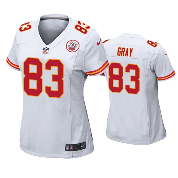 Women's Kansas City Chiefs #83 Noah Gray Nike White Limited Jersey