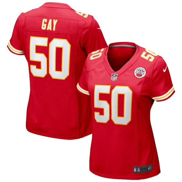 Womens Kansas City Chiefs #50 Willie Gay Nike Red Limited Jersey