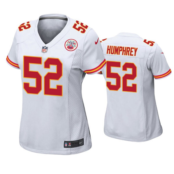 Women's Kansas City Chiefs #52 Creed Humphrey Nike White Limited Jersey