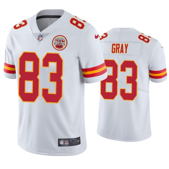 Men's Kansas City Chiefs #83 Noah Gray Nike White Vapor Untouchable Limited Jersey