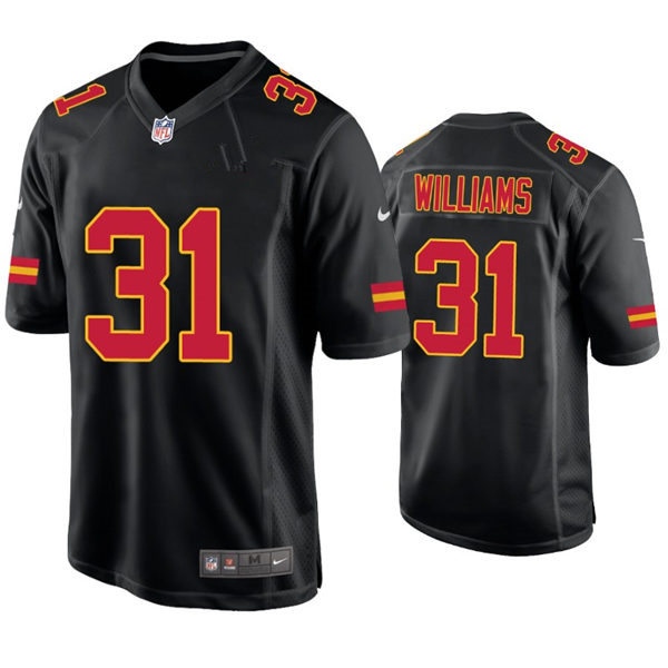 Men's Kansas City Chiefs #31 Darrel Williams Nike Black Game Fashion Jersey