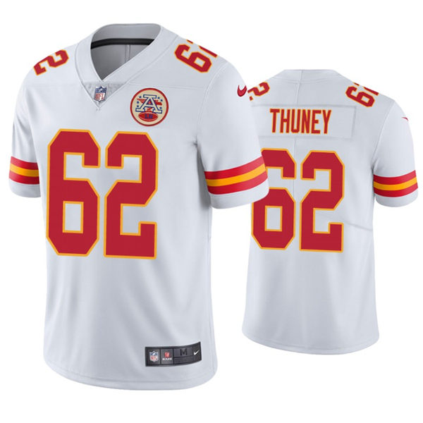 Men's Kansas City Chiefs #62 Joe Thuney Nike White Vapor Untouchable Limited Jersey