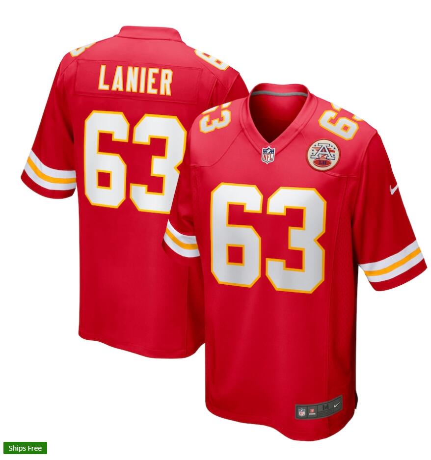 Men's Kansas City Chiefs Retired Player #63 Willie Lanier Nike Red Vapor Untouchable Limited Jersey