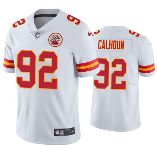 Men's Kansas City Chiefs #92 Shilique Calhoun  Nike White Vapor Untouchable Limited Jersey