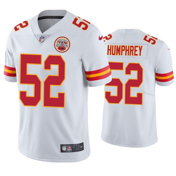 Men's Kansas City Chiefs #52 Creed Humphrey Nike White Vapor Untouchable Limited Jersey