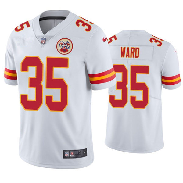 Men's Kansas City Chiefs #35 Charvarius Ward Nike White Vapor Untouchable Limited Jersey