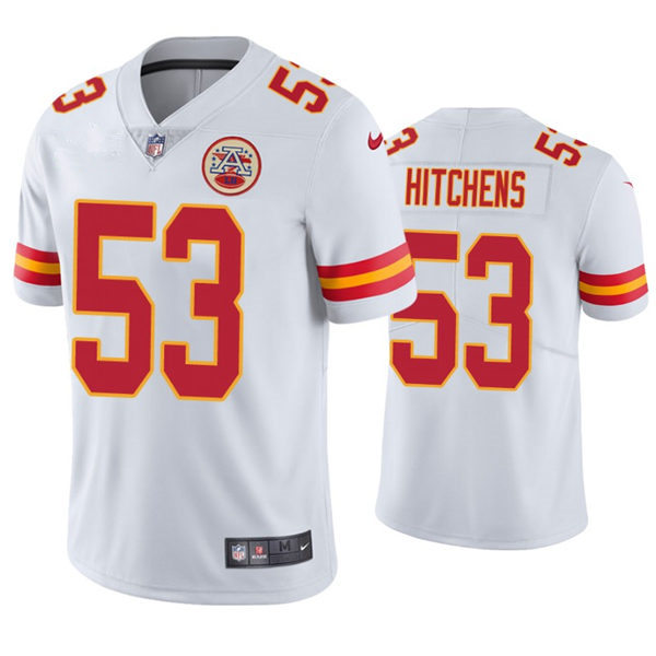 Men's Kansas City Chiefs #53 Anthony Hitchens Nike White Vapor Untouchable Limited Jersey
