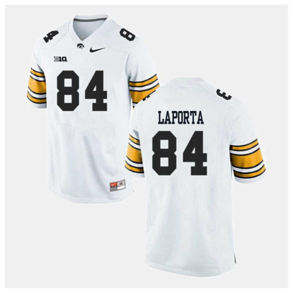 Mens Iowa Hawkeyes #84 Sam LaPorta Nike White College Football Game Jersey