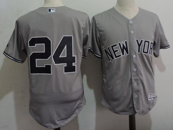 Men's New York Yankees #24 Gary Sanchez Majestic Grey Flex Base Player Jersey