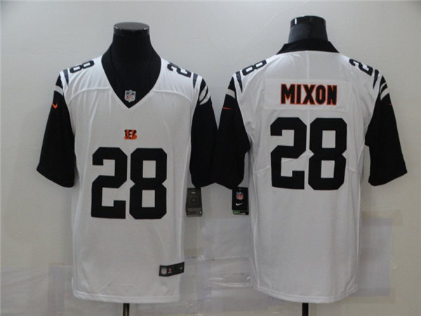 Men's Cincinnati Bengals #28 Joe Mixon Nike White Color Rush Limited Jersey