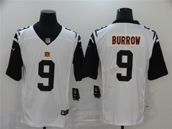 Men's Cincinnati Bengals #9 Joe Burrow Nike White Color Rush Limited Jersey