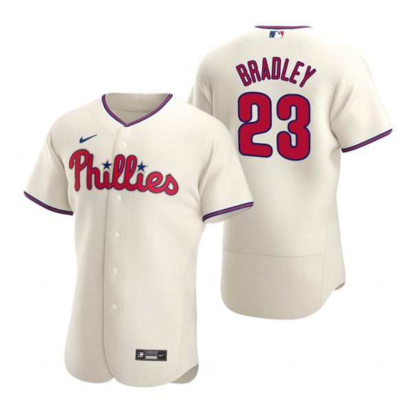 Men's Philadelphia Phillies #23 Archie Bradley Nike Cream Authentic Alternate Jersey