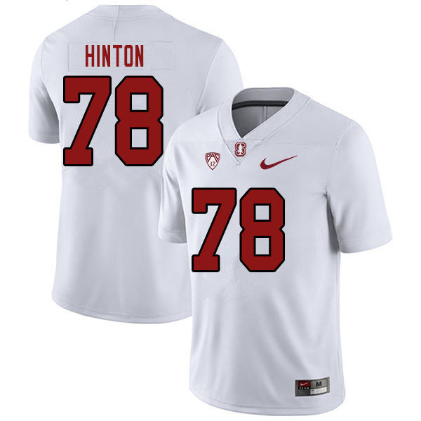 Men's Stanford Cardinal #78 Myles Hinton Nike White NCAA College Football Game Jersey