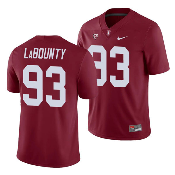 Men's Stanford Cardinal #93 Trey LaBounty Nike Cardinal NCAA College Football Game Jersey