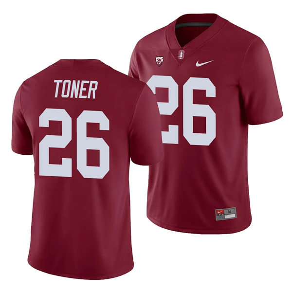 Men's Stanford Cardinal #26 Jet Toner Nike Cardinal NCAA College Football Game Jersey