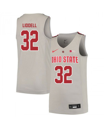 Men's Ohio State Buckeyes #32 E. J. Liddell Nike Grey 2020 College Basketball Jersey