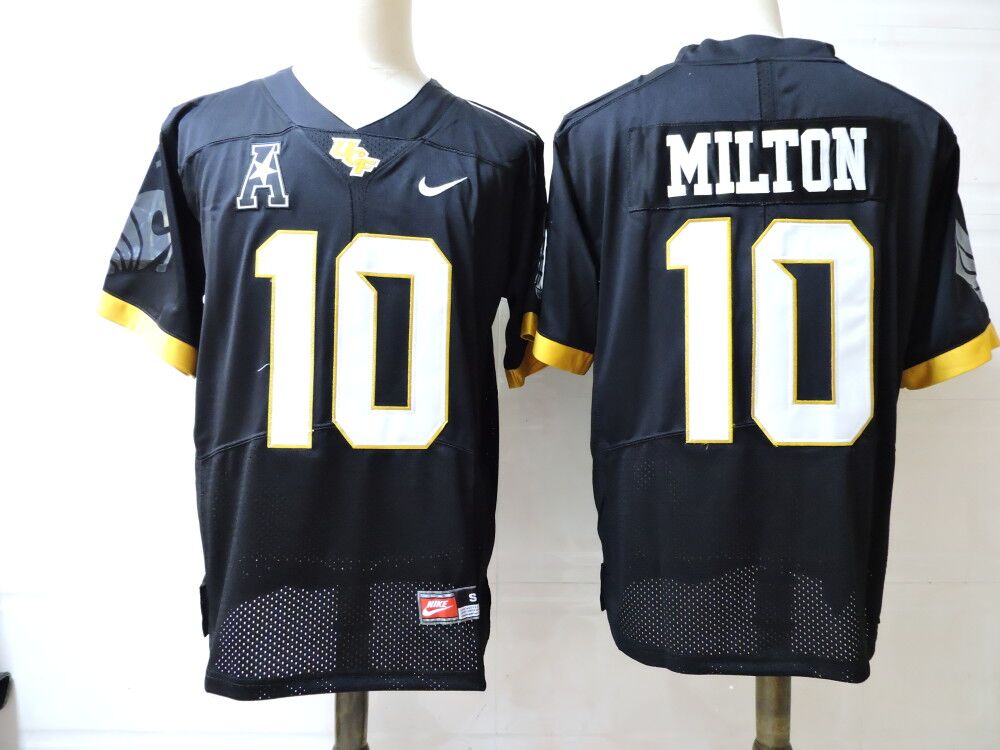 Men's UCF Knights #10 McKenzie Milton Nike Black College Football Jersey