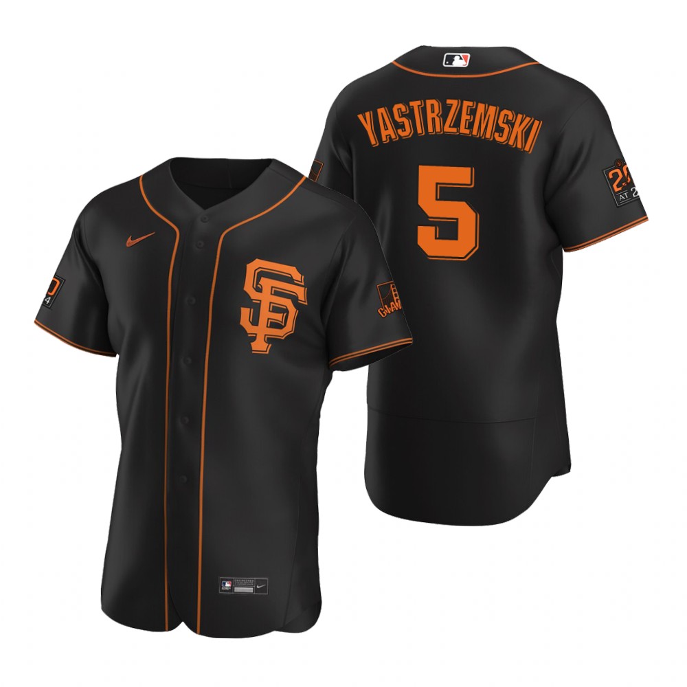 Men's San Francisco Giants #5 Mike Yastrzemski Nike Orange Alternate ...