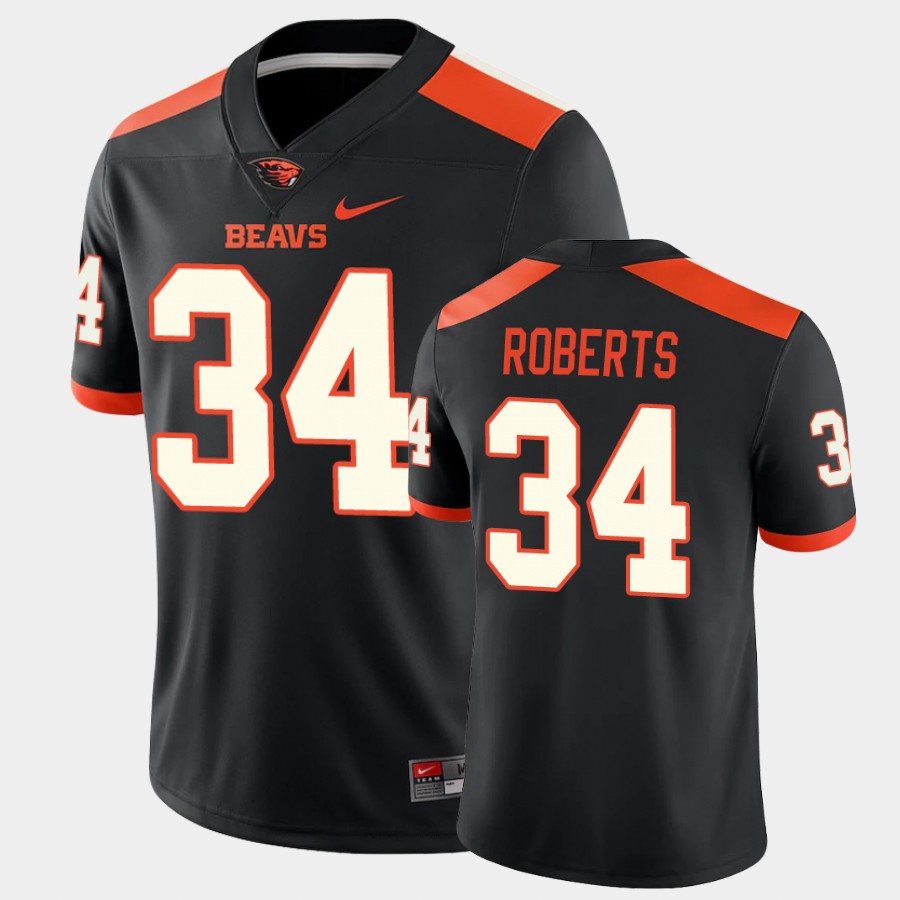 Men's Oregon State Beavers #34 Avery Roberts Black Nike College Football Jersey