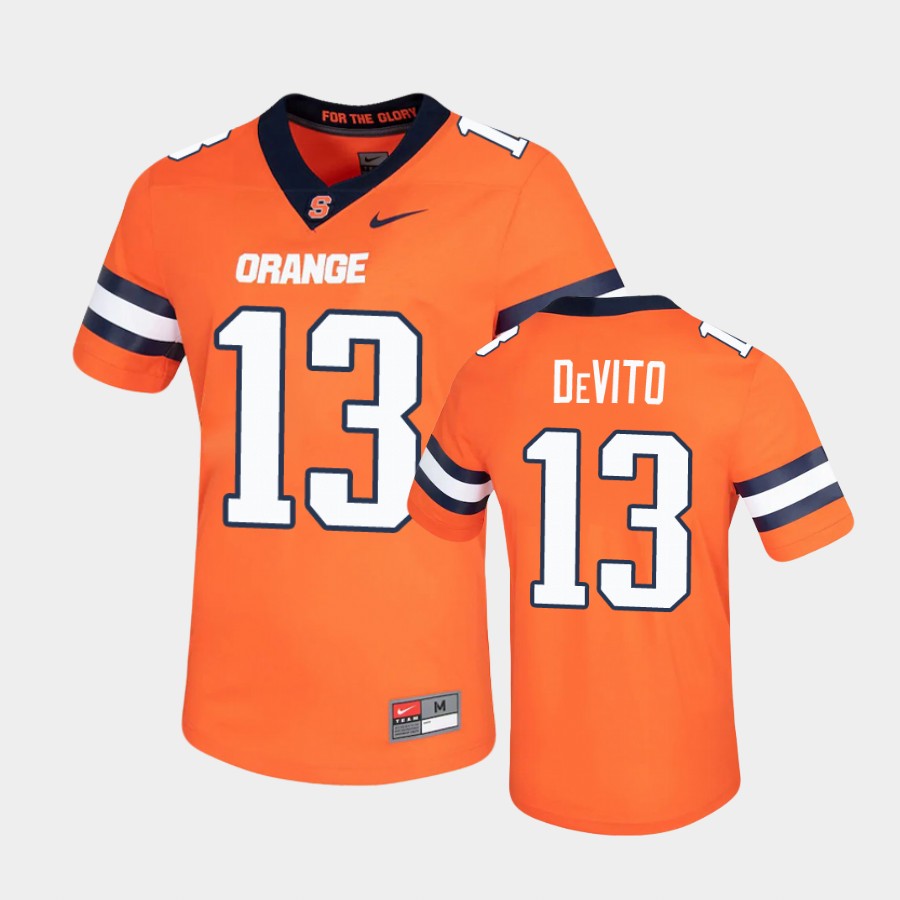 Men's Syracuse Orange #13 Tommy DeVito Nike Orange College Football Jersey